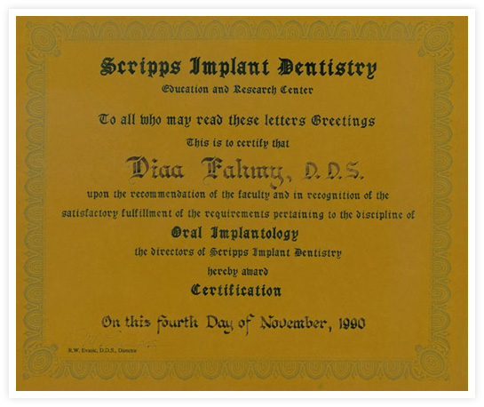 Scripps Implant Dentistry Certifcation Scripps Implant Dentistry Certifcation